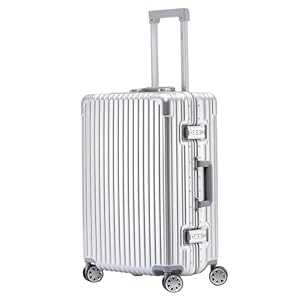 Flight Knight Premium Travel Suitcase - 8 Spinner Wheels - Built-in TSA Lock Lightweight Aluminium Frame, ABS Hard Shell Carry on Check in Luggage Highly Durable - Approved for Over 100 Airlines
