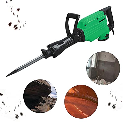 1500W Abbruchhammer Stemmhammer Meißelhammer Schlaghammer Bohrhammer mit 1 Bohrer (Leerlaufdrehzahl: 1700r/min… – Bild 4