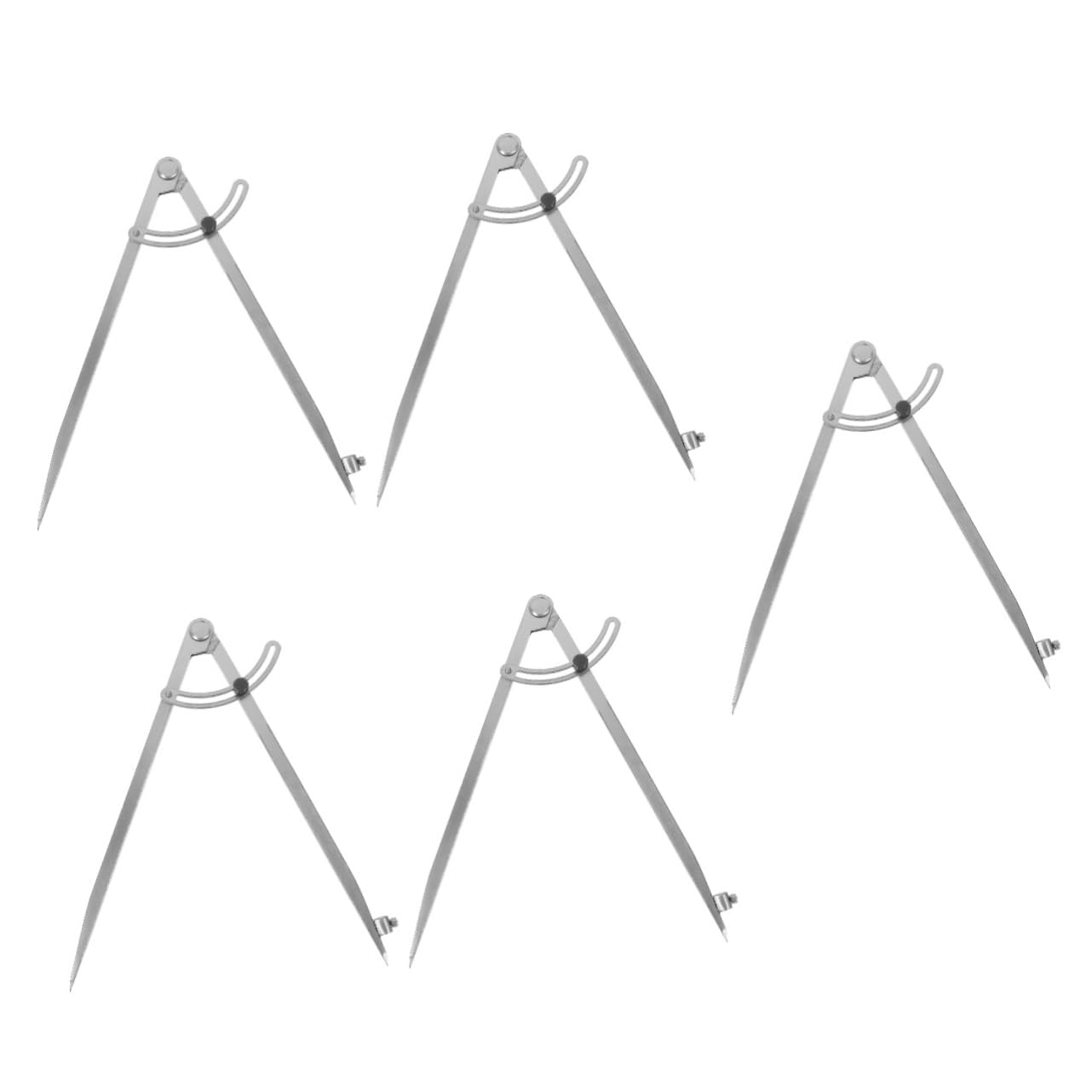 DOITOOL 5 Pièces Compas Multifonctionnel avec Porte Crayon pour Outil pour Écoles Artistes et Menuisiers