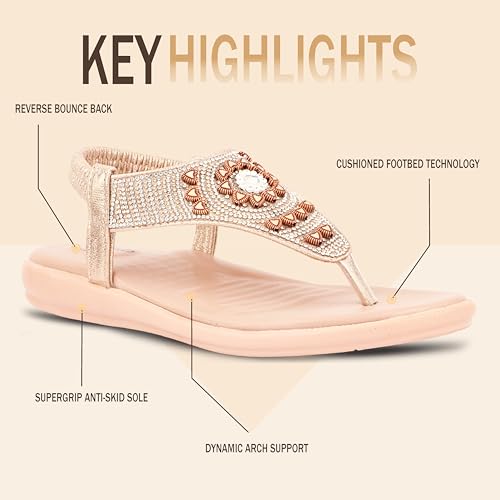 Image of Medifeet Elegance Beadwork Slingback Sandals for Women with Plush Cushion Footbed