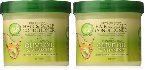 Tcb Naturals Conditioner Hair & Scalp Olive Oil & Vitamin-E Jar, 10 Ounce (Pack of 2) image 4