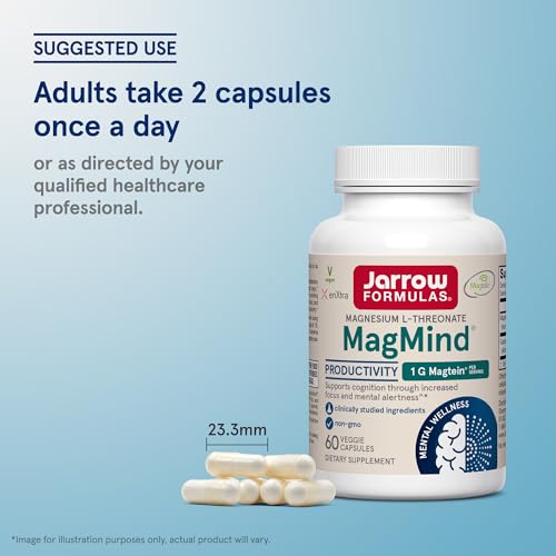 Jarrow Magnesium L-Threonate Brain Supplements, Productivity, 60 Capsules - image 6
