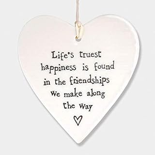 New Ceramic Hanging Heart - Truest happiness is friend s 2047