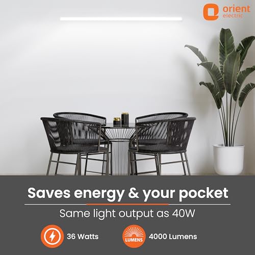 Image of Orient Electric 36W Grace Delite Mushroom LED Batten| 4000 lumens Bright Light Output| LED tubelight for Home| Sleek & Stylish Design| Non-breakable Polycarbonate housing| 6500K, Cool White| Pack of 1
