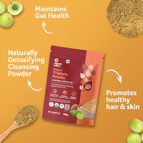 Image of Organic Tattva Triphala Powder 100g, For Gastro Intestinal Wellness, 2 Pack