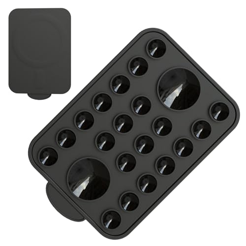 Soporte adhesivo para teléfono magnético de silicona portátil para salpicadero y espejos