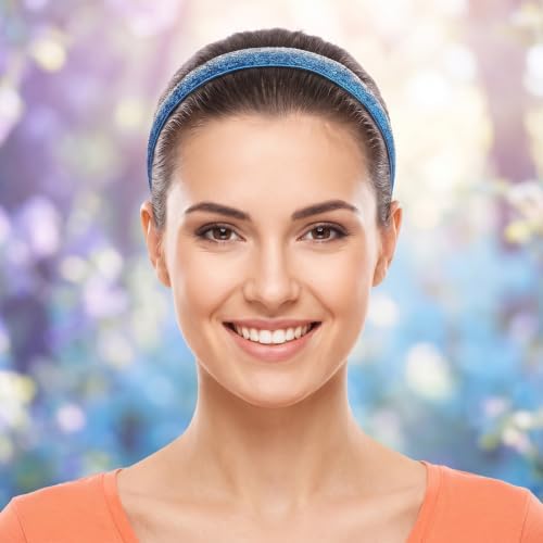 Elegaperma 8 Pcs Glitter Softball Headband,8 Colors Sparkly Hair Accessory — view 6
