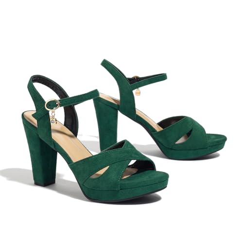 Block Heeled Platform Sandals Chunky Open Toe Shoes for Women2