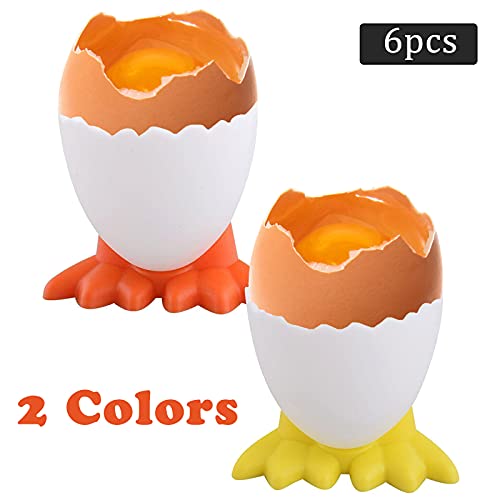 Eierdopje Gekookte 6 Stuks Eierdopjes Set Eierdopjes Stapelen Eierdopjes Plastic Eierdopjes Stapelbaar Eieren Houder Voor De Kook Vorm Eierhouder Set Tafeldecoratie Voor Ontbijteieren - Image 3