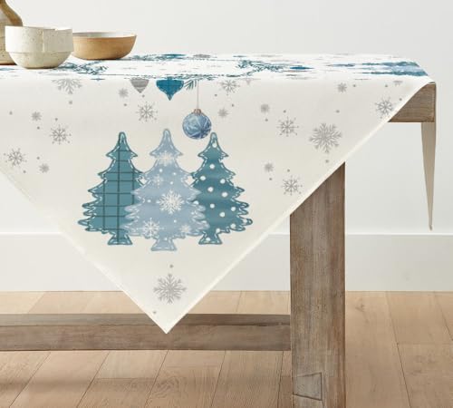 Artoid Mode Blau Kiefer Bäume Weihnachten Tischdecke, Tischwäsche...