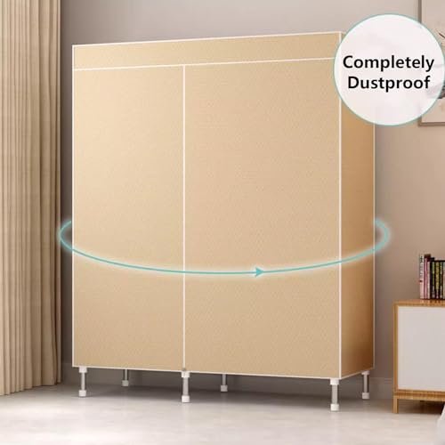 Garde-robe armoire portable pliable placard gris 88x48x176cm