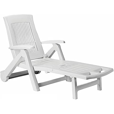 Sunlit Haven 'Zircone' Folding Sun Lounger with Wheels Cover