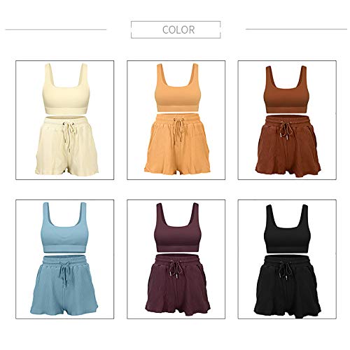 Women Gym Yoga Wear Sports Soutien-Gorge Short À Manches Courtes 2pcs Wine Red-S – Image 6