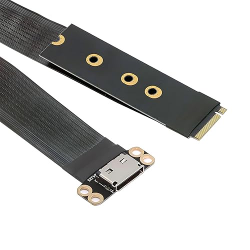 xiwai Cable host M.2 M-Key 2280 NGFF PCI-E4.0 a Oculink SFF-8612 SFF-8611 de 15 cm para NVME U.2 SSD eGPU