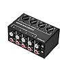 geluidsversterker Mini Stereo Audio Mixer met 4-kanaals Rca Inputs Aparte Volume Controls Full Metal Shell