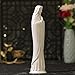 Mother Mary Wooden Statue– Pearl White Finish Catholic Decor, Handmade Religious Gift for Prayer Room or Home Altar Catholic Art