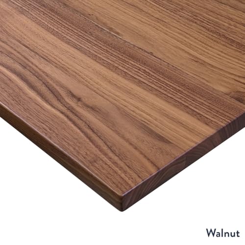 Image of Desky Dual Hardwood Sit Stand Desk - 80x30 Electric Standing Desk - Dual Motor, 3 Stage Adjustable Height Desk - Solid Wood Standing Desk - Whole-Piece Top in Saman Wood