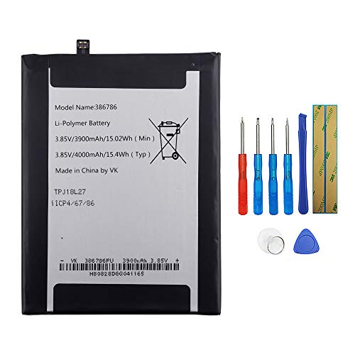 Swark Batteria 386786 tpj18k07p compatibile con WIKO View 3 PRO con strumenti