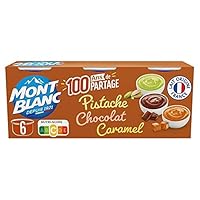 Epicerie sucrée Desserts Crèmes desserts MONT BLANC Crème Dessert Multi Variétés Chocolat Caramel Pistache 6X125G