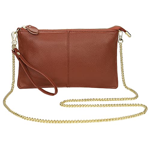 Image of Uromee Wristlet Wallet Clutch Purses for Women Genuine Leather Crossbody Bag Handbag with Detachable Shoulder Chain