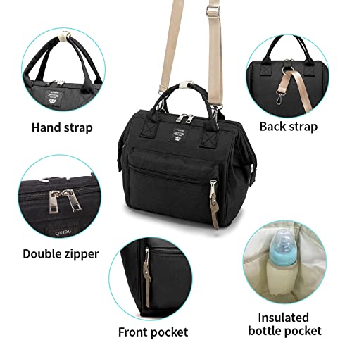 Beaulyn Small Diaper Bag Backpack, Mini Diaper Tote & Portable Crossbody Backpack With Insulated Pocket #TOP2