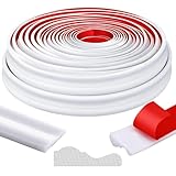 Innconee 32.8ft x 1.25 Inch Flexible Peel and Stick Molding Trim for Wall, Baseboard, Backsplash, Tile Edge, Chair Rail, Mirror-self Adhesive Moulding Trim for Bathroom Wall Door Floor Window, White