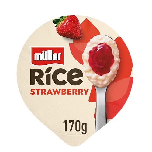 Müller Rice - Strawberry Sauce with Low Fat Creamy Dairy Rice Pudding 170g (Pack of 1)