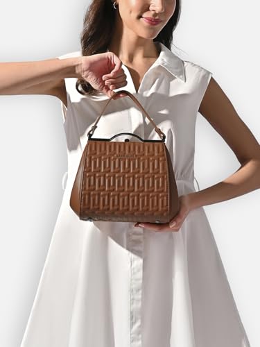 Image of Lavie Luxe Women's Fluffel Frame Satchel Handbag for Women | Satchel Bag for Work | Ladies purse | Stylish Shoulder Bag | Gift For Women