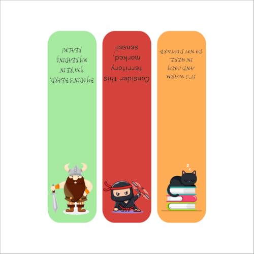Image of Zesta Magnetic Bookmark Set of 7 | Aesthetic Book Mark for Reading | Cute Anime Bookmarks for Kids, Students | Book Accessories for Novels, Gifts for Readers(Quirky Magnetic Bookmarks, 9X2.5 Cms)
