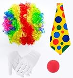 SLEEKEE Juego De 4 Piezas De Accesorios para Disfraces De Payaso, 5 Pipas Divertidas, Modelado De Personajes De Payaso, Vestimenta De Ambiente De Fiesta Navideña.