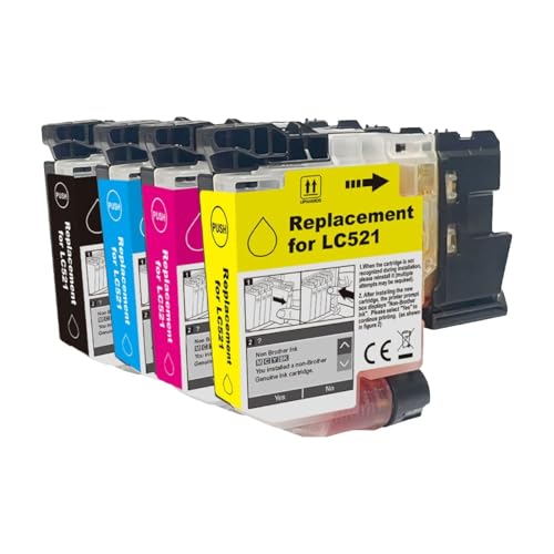 Cartouche LC521 rouge compatible DCP-J1310DW pour remplacer votre encre vide
