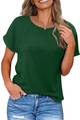 KISSMODA Summer Short Sleeve T Shirt Loose Fit Casual Dressy Women Top 2025 Trendy Ladies Fashion Blouses(S-3XL)
