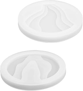 HOMSFOU 2 Stück Silikonform für DIY Untersetzer im Insel Design Handgemachte Gießfo…