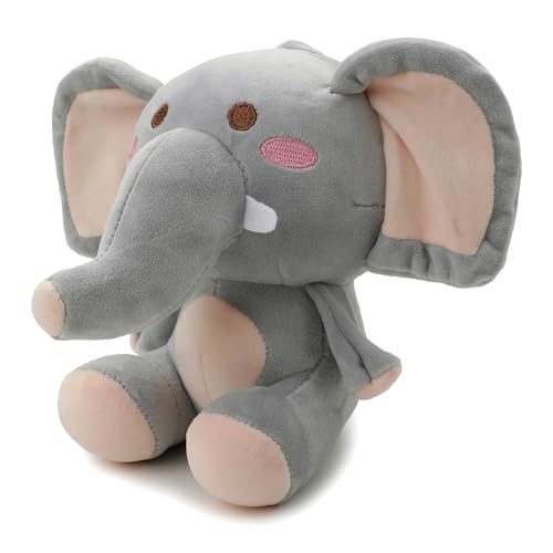 Image of Little Craft Soft Grey Elephant Plush Toy for Kids Stuffed Soft Toy with Cute Hug-Friendly Plush for Babies, Toddlers & Children Safe, Lightweight & Easy to Clean (35CM)