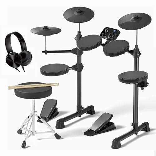 Batería Electrónica con 150 Sonidos, Soporte de Grabación, Reproducción de Grabación, Kit de...