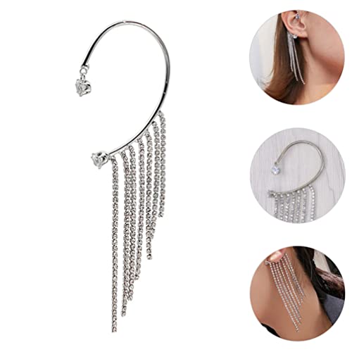 WINOMO Brincos de Manguita de Orelha de Tassel Clipe No Crawler Escalador Brincos Único Clipe de Ore