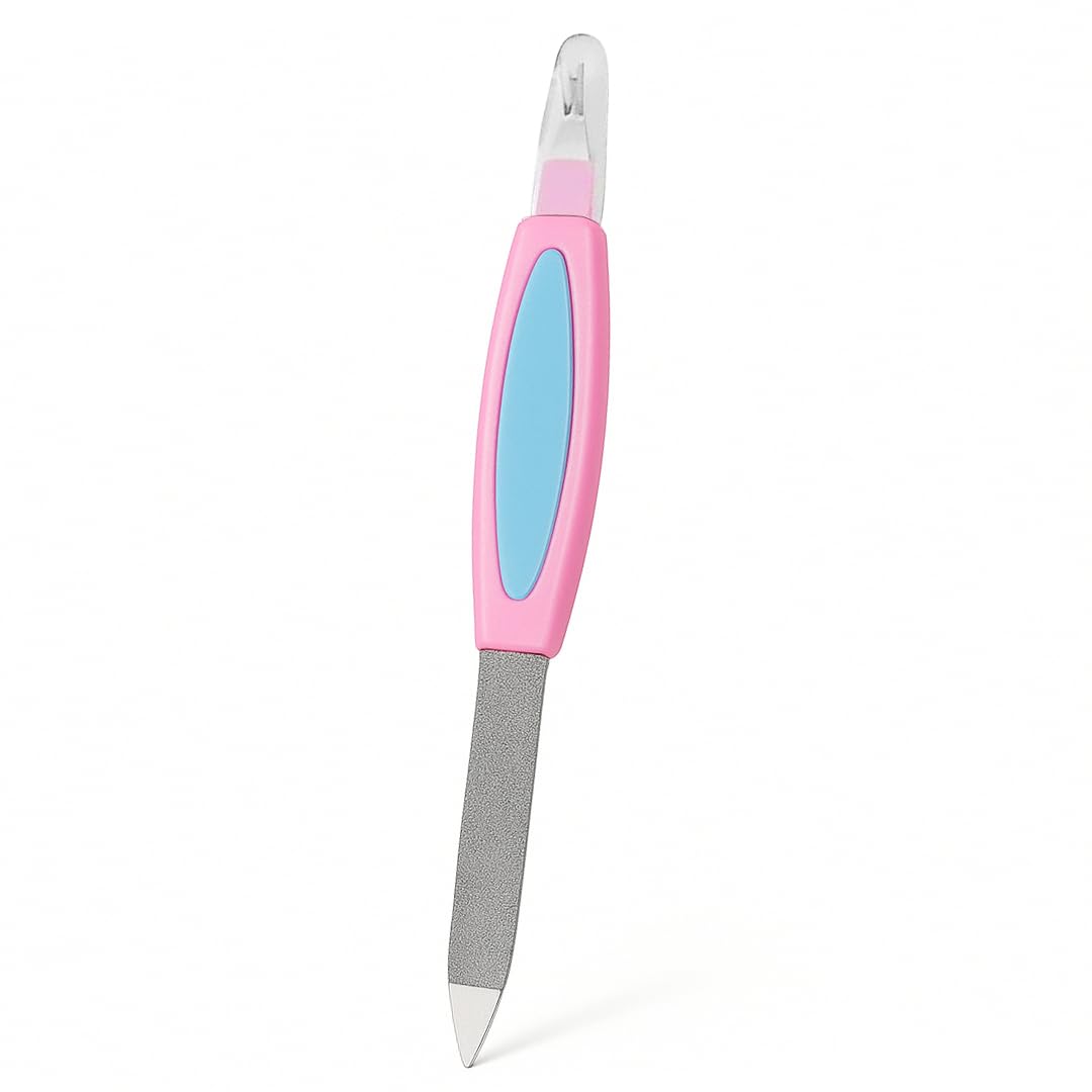 Nail Filer with Cuticle Remover Manicure Tool Set, Stainless Steel Nail Care Kit, Double Sided Mini Nail Files and Nail Buffer for Strong Healthy Nails, 1 Pcs-image-33