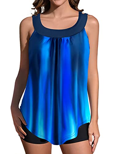Rekita Flowy Tankini Bathing Suits For Women Swimsuits Tankini Sets For Two Piece Swimwear Tank Top With Boyshorts #TOP13