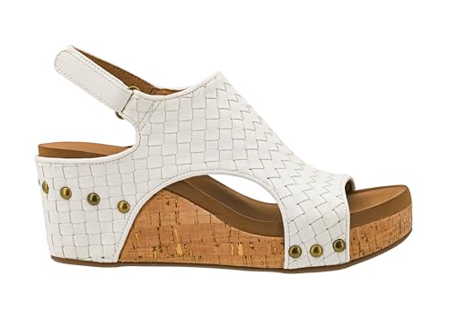 Image of Corkys Footwear Womens Carley Wedges, Featuring Corkys EVA Foam Cushioned Insoles, A 2.5 Inch Heel, Lightweight For All Day Wear, And Hook And Loop Closure