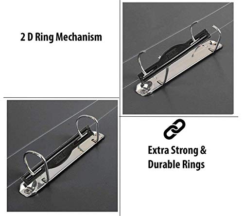 Image of 2D Ring Binder File,Plastic File Folder Legal Size Tough & Durable Ring Binder (F /S-LEGAL 2D RING BINDER BLACK - 1)