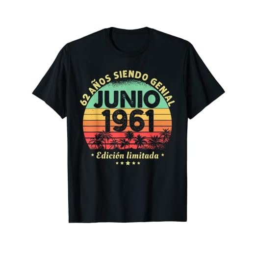 Hombre 62 Años Cumpleaños Regalo Hombre Junio 1961 Junio 62 Años Camiseta
