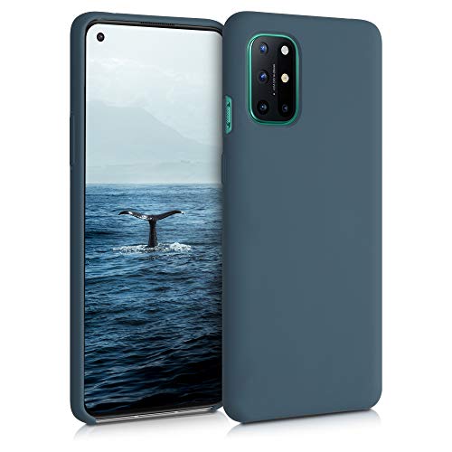 kwmobile Housse Compatible avec OnePlus 8T Coque - Housse de téléphone Protection Souple en TPU Silicone - Ardoise foncée