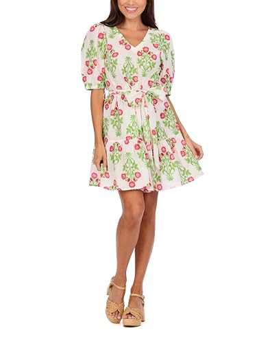 Robe col en V Audra au design fluide et tissu léger pour un style estival aérien