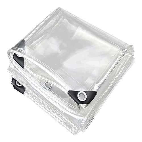 Lona transparente para muebles de plástico impermeable con ojales para camping 2