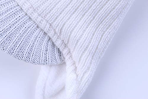 LLmoway Toddler Fleece Beanie Winter Hat with Ear Flaps Baby Knit Hat with Visor4