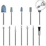 AFUNTA 11-teiliges DIY-Gravierwerkzeug-Set & 1 x Pinsel für Metallglas, Keramik, Kunststoff, Holz, Schmuck, zum Gravuren, Bohren