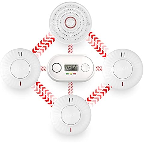 Wireless Interlinked Smoke, Heat & Carbon Monoxide Alarm Bundle | Scotland Law Compliant | Pre Linked | 10 Year Battery | CE & BS Certified | LINKD Alarms | Easy Setup | UK Phone & Email Support Cover