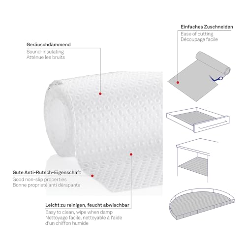 Tapis de tiroir antidérapant SOLETTA transparent kela pour cuisine
