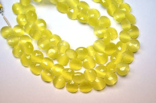 Perles briolettes oeil de chat facettées 10mm de qualité supérieure