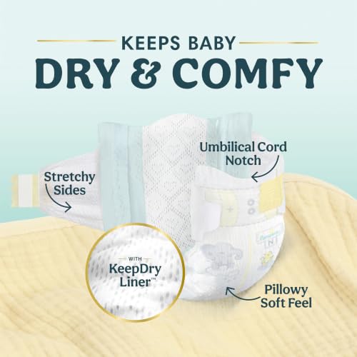 Image of Pampers Swaddlers Disposable Baby Diapers, Newborn /Size (< 10 lb), 140 Count, Enormous Pack, Packaging May Vary
